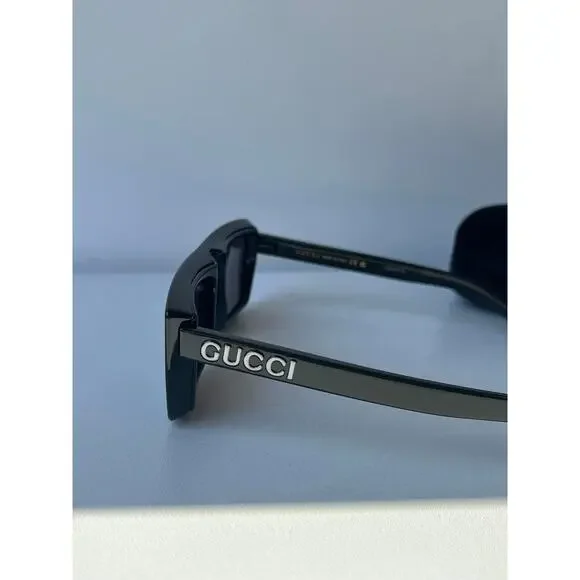 NEW Gucci GG1723S Black Flat Top Unisex Sunglasses - Picture 5 of 13